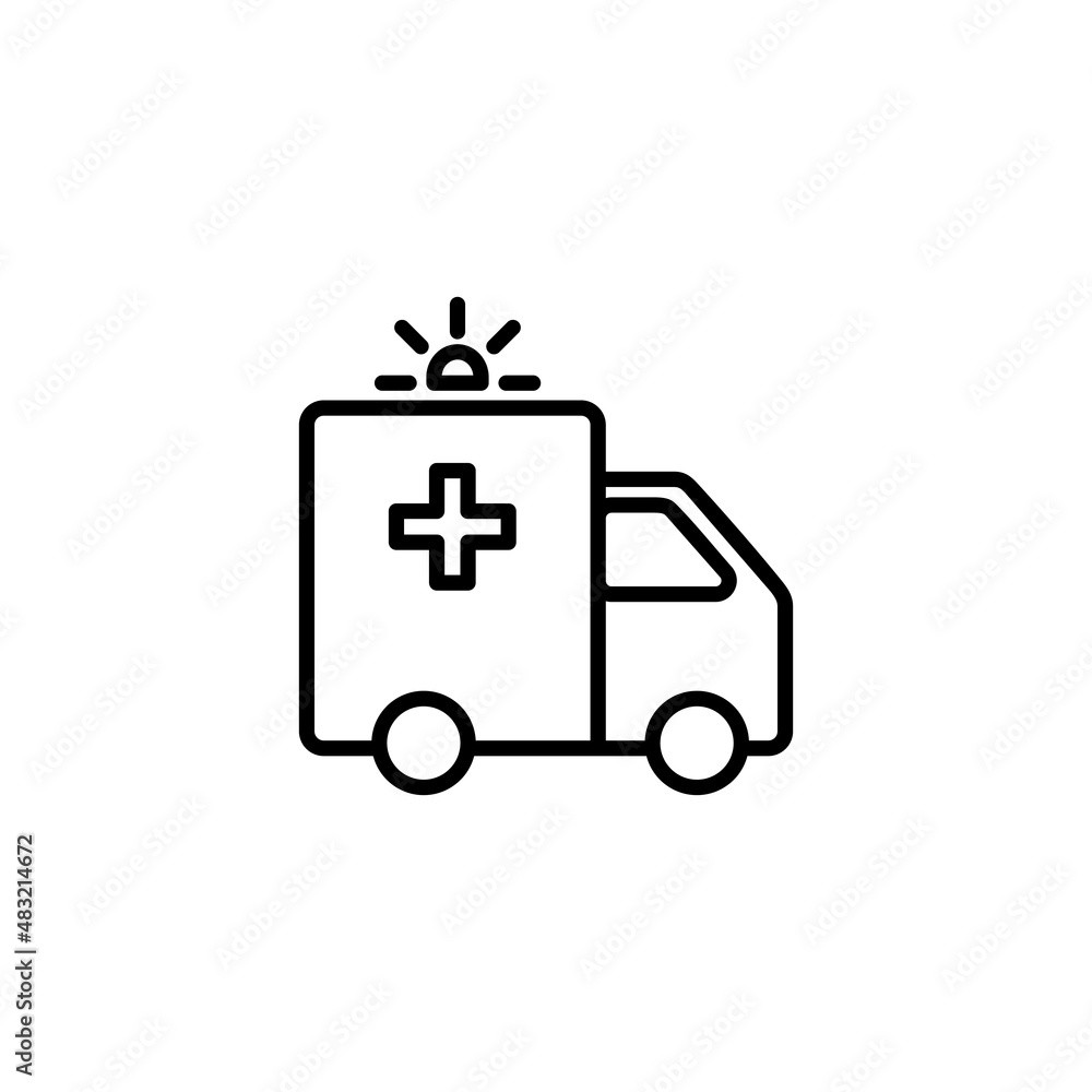 Ambulance icon. ambulance truck sign and symbol. ambulance car Ambulance icon. ambulance truck sign and symbol. ambulance car