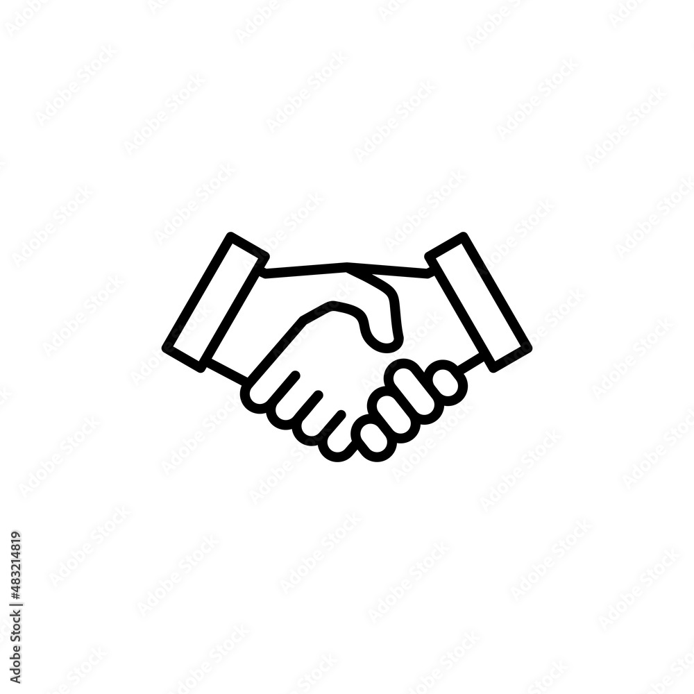Handshake icon. business handshake sign and symbol. contact agreement Handshake icon. business handshake sign and symbol. contact agreement