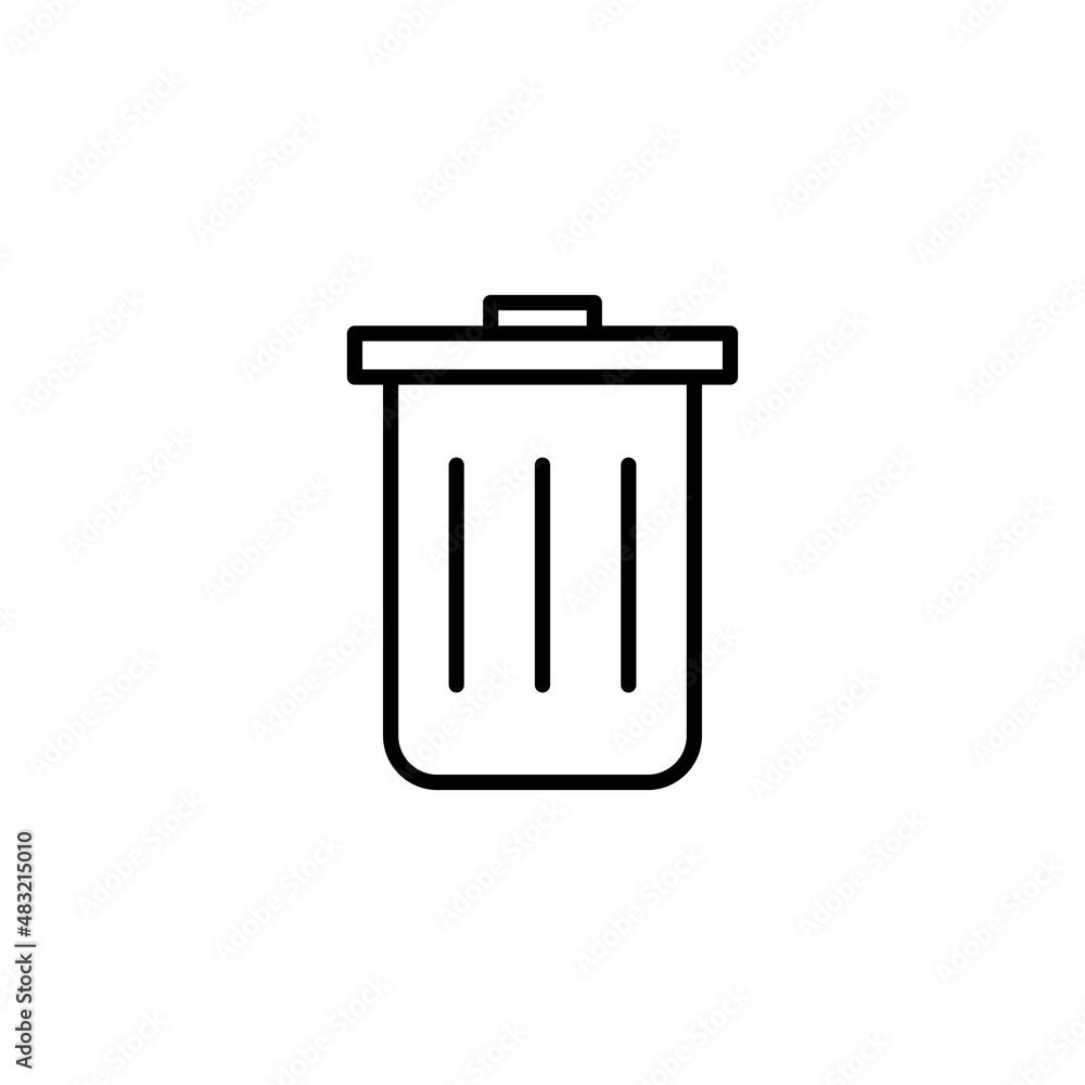 Trash icon. trash can icon. delete sign and symbol. Trash icon. trash can icon. delete sign and symbol.
