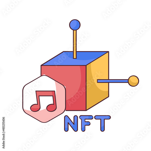 Isolated NFT icon Digital transaction concept Vecto