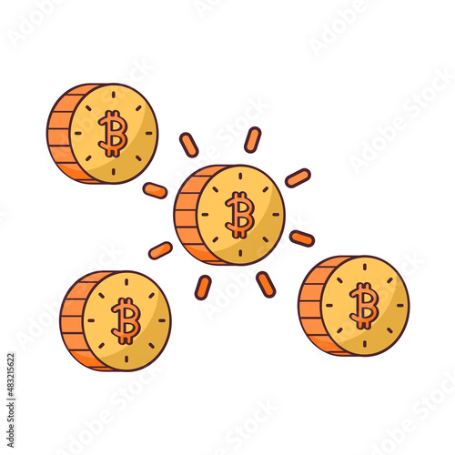 Isolated NFT icon Digital transaction concept Vecto