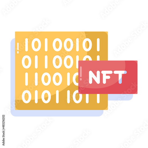 Isolated NFT icon Digital transaction concept Vecto