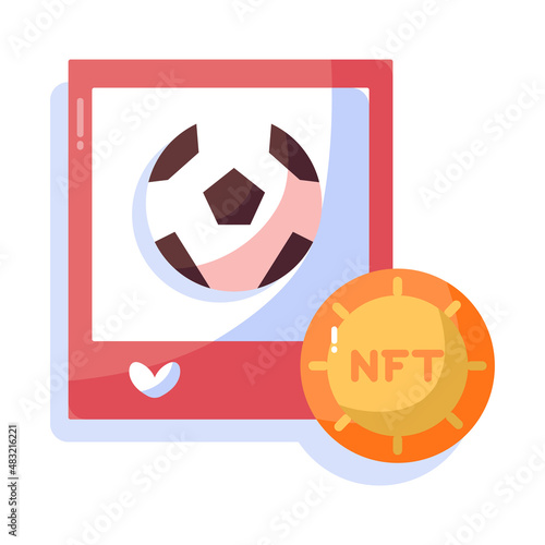 Isolated NFT icon Digital transaction concept Vecto