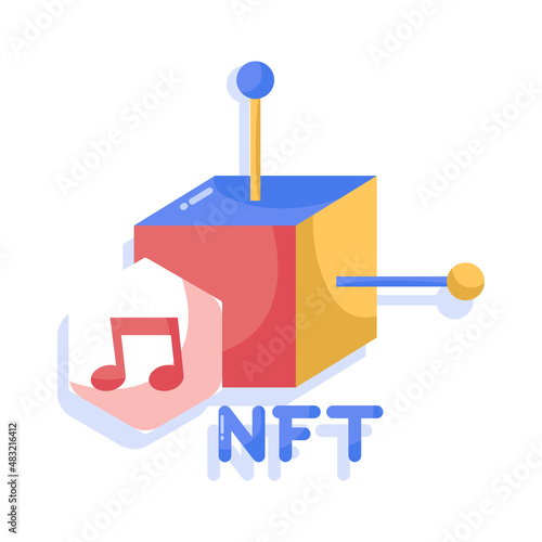 Isolated NFT icon Digital transaction concept Vecto