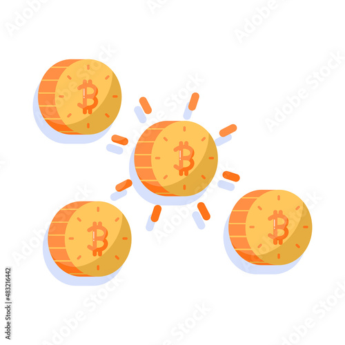 Isolated NFT icon Digital transaction concept Vecto