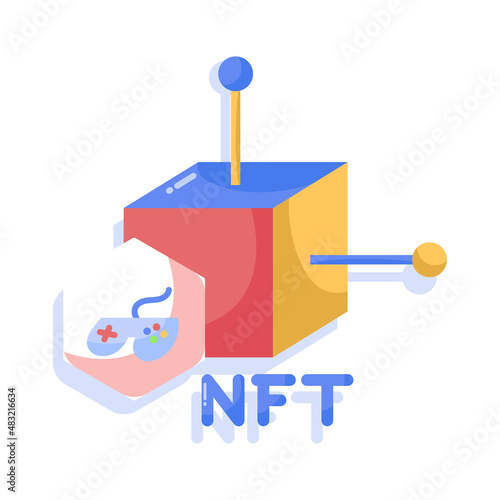 Isolated NFT icon Digital transaction concept Vecto
