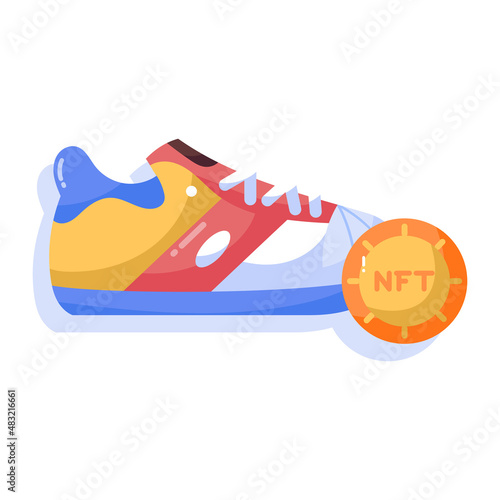 Isolated NFT icon Digital transaction concept Vecto