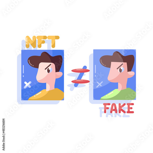 Isolated NFT icon Digital transaction concept Vecto