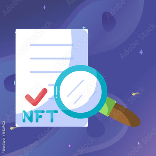 Isolated NFT icon Digital transaction concept Vecto