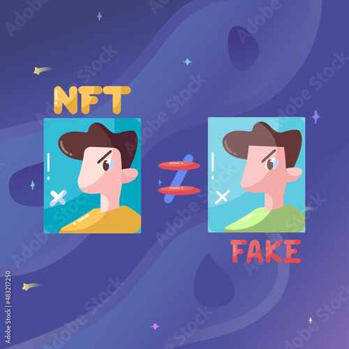Isolated NFT icon Digital transaction concept Vecto