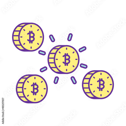 Isolated NFT icon Digital transaction concept Vecto