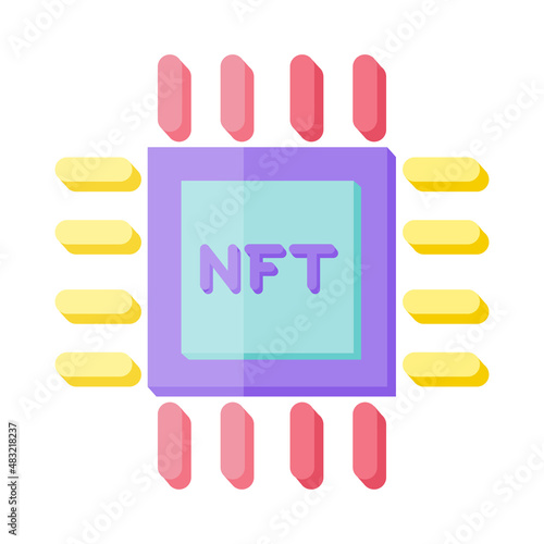 Isolated NFT icon Digital transaction concept Vecto
