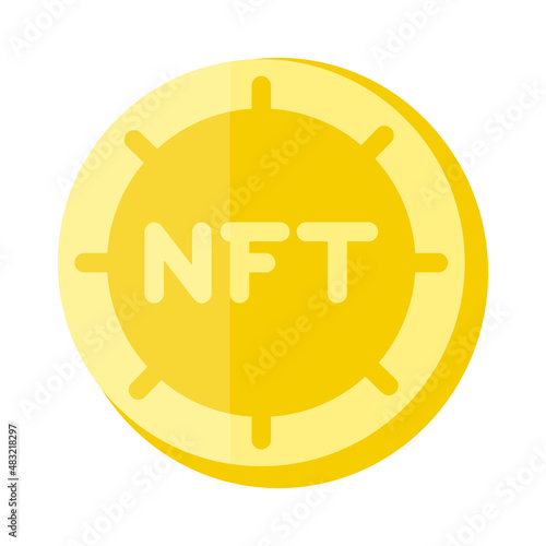 Isolated NFT icon Digital transaction concept Vecto