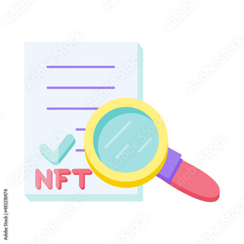 Isolated NFT icon Digital transaction concept Vecto