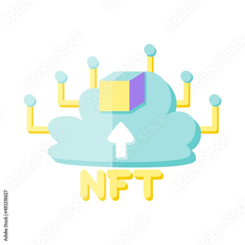 Isolated NFT icon Digital transaction concept Vecto