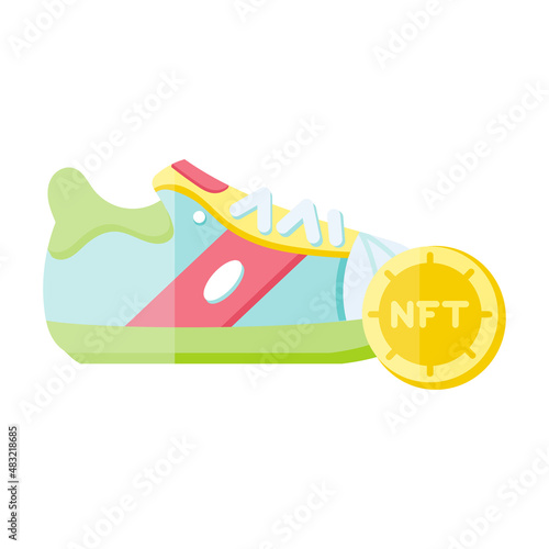 Isolated NFT icon Digital transaction concept Vecto
