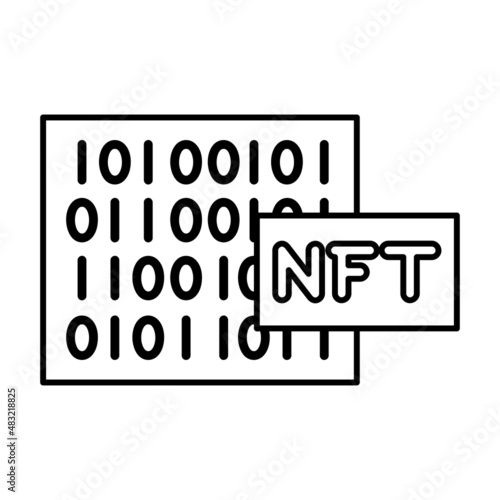 Isolated NFT icon Digital transaction concept Vecto