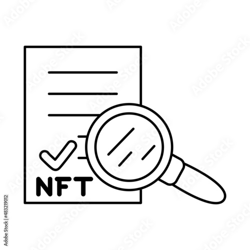 Isolated NFT icon Digital transaction concept Vecto