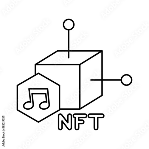 Isolated NFT icon Digital transaction concept Vecto