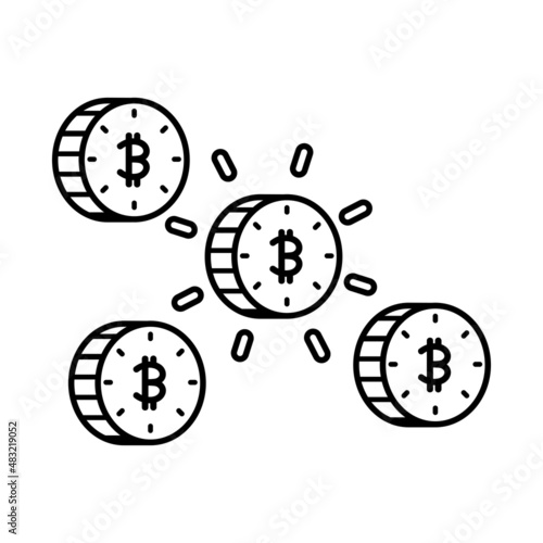 Isolated NFT icon Digital transaction concept Vecto