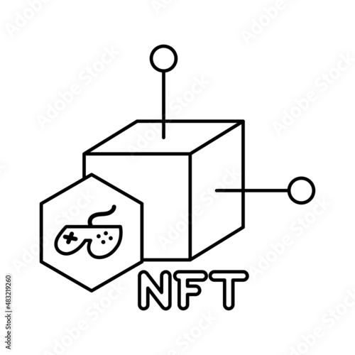 Isolated NFT icon Digital transaction concept Vecto