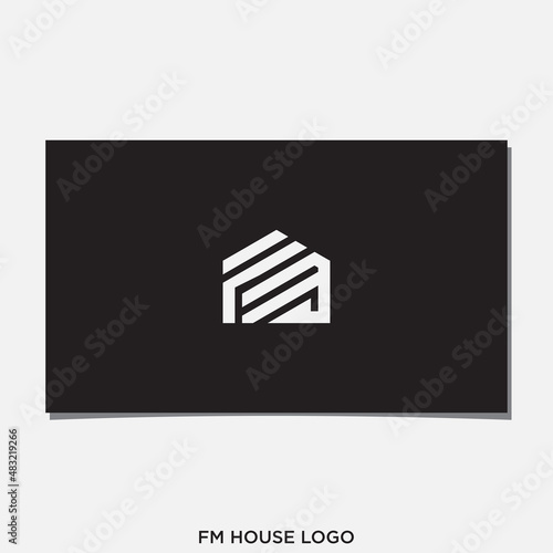 FM HOUSE LOGO DESIGN VECTOR