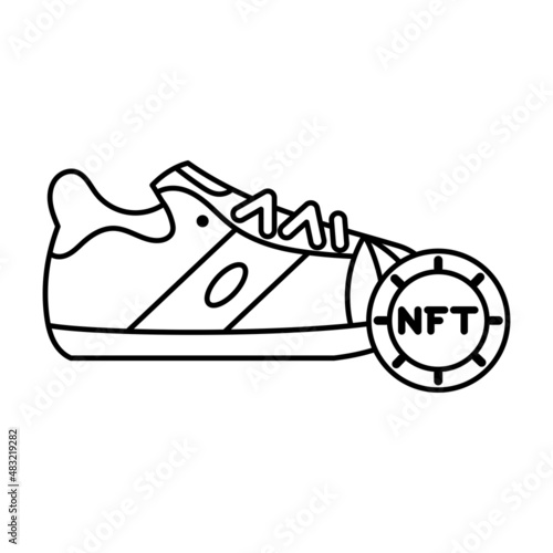 Isolated NFT icon Digital transaction concept Vecto