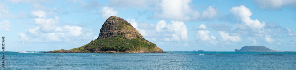 Seascape with island