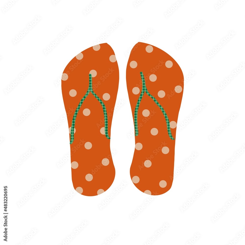 flip flops isolated on white background flip flops isolated on white background