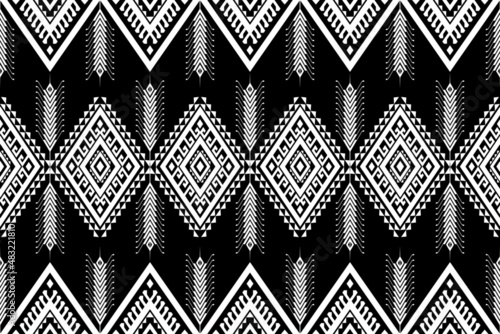 Geometric ethnic seamless pattern traditional. Native stripe. American style. Design for background, carpet,wallpaper,clothing,wrapping,batik,fabric,Vector,illustration,embroidery.