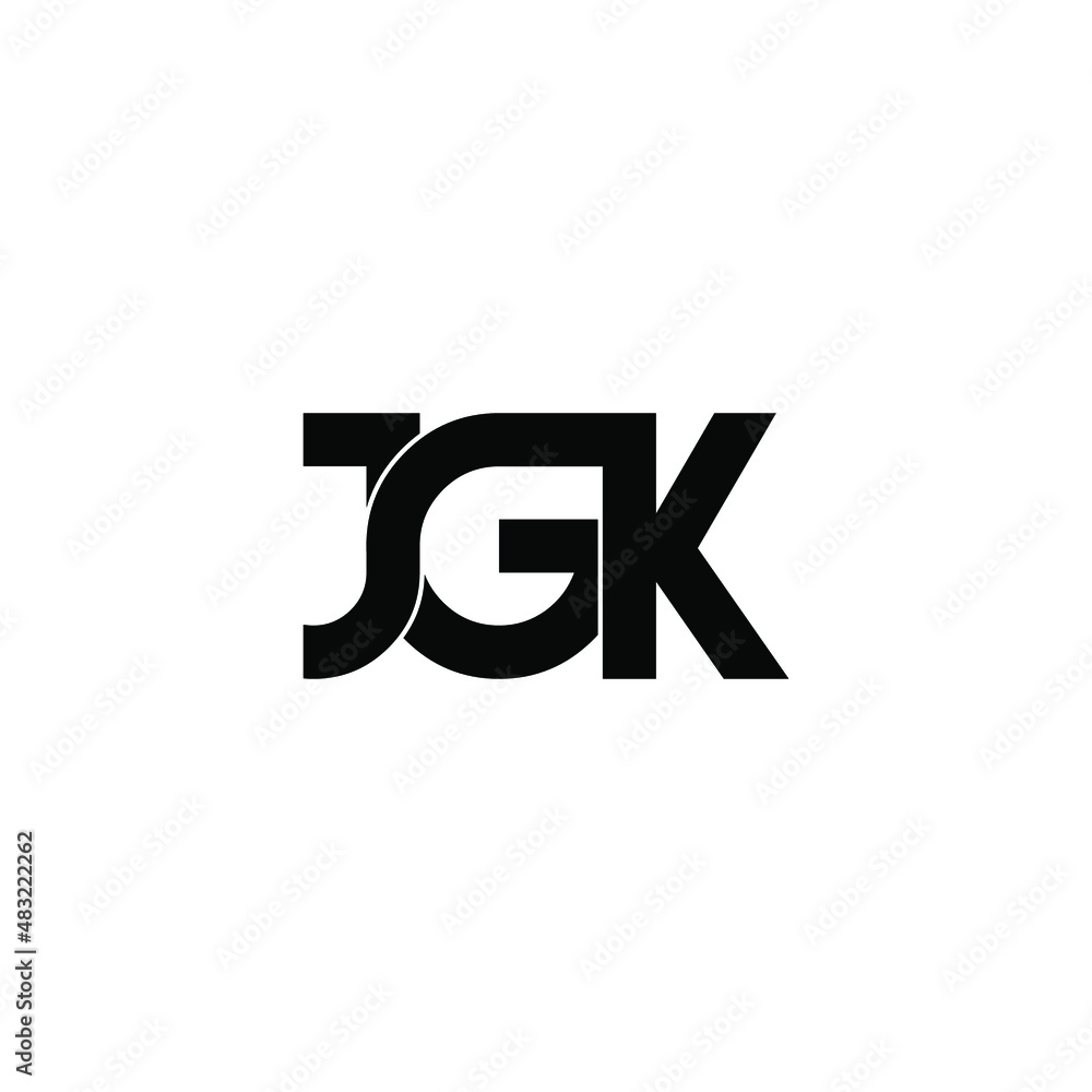 jgk letter original monogram logo design jgk letter original monogram logo design