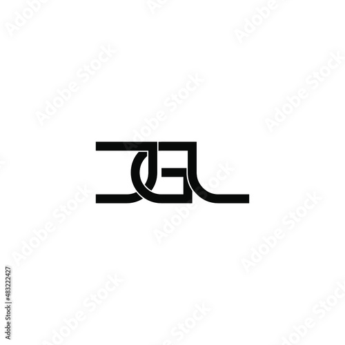 jgl letter initial monogram logo design