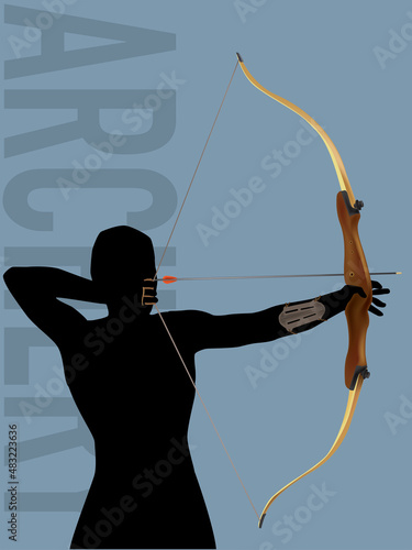 Archery Sport in illustration graphic vector