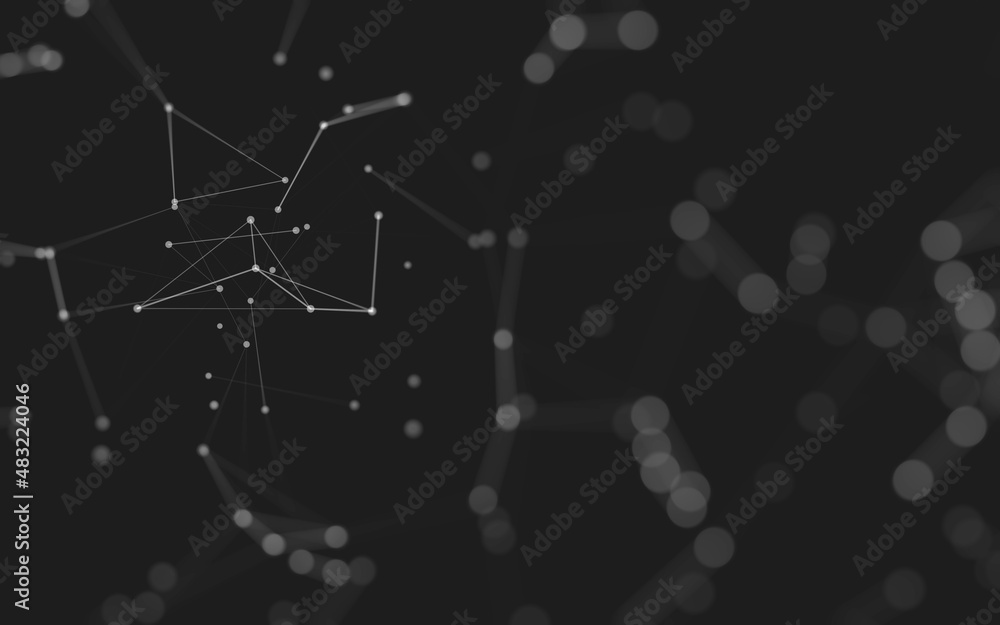 Abstract background. Molecules technology with polygonal shapes, connecting dots and lines. Connection structure. Big data visualization. Abstract background. Molecules technology with polygonal shapes, connecting dots and lines. Connection structure. Big data visualization.