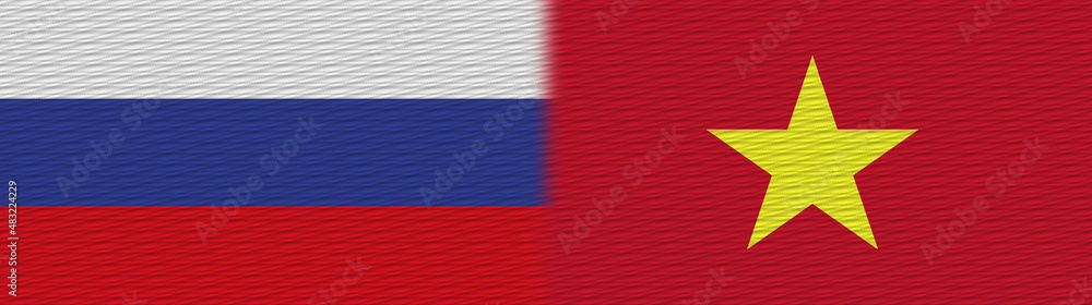 Vietnam and Russia Fabric Texture Flag – 3D Illustration Vietnam and Russia Fabric Texture Flag – 3D Illustration