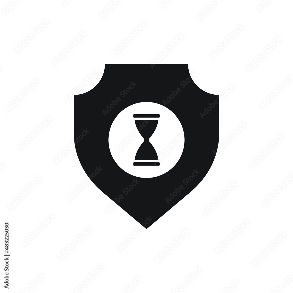 Duration protection icon design isolated on white background Duration protection icon design isolated on white background