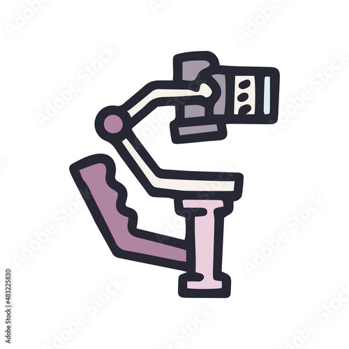 handheld camera stabilizer color vector doodle simple icon