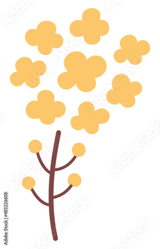春　手描き　菜の花　菜花　イラスト　挿絵　なのはな　植物　黄色　自然　野花　ワンポイント　かわいい