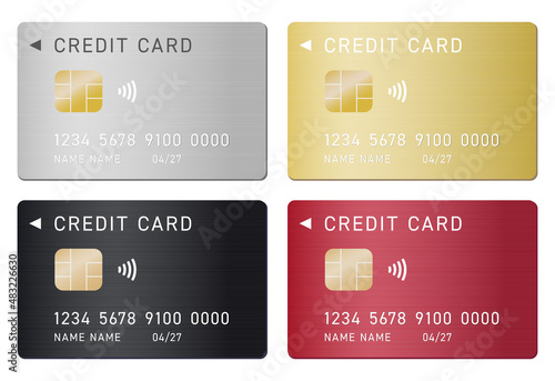 クレジットカードのイラストセット
