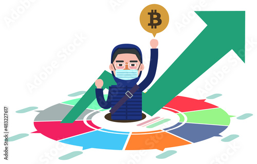 Business related illustrations for various graphic design and advertising applications