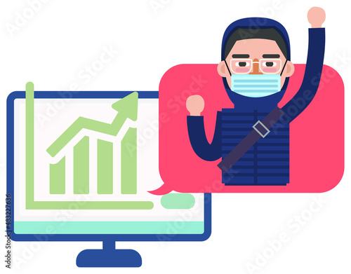 Business related illustrations for various graphic design and advertising applications