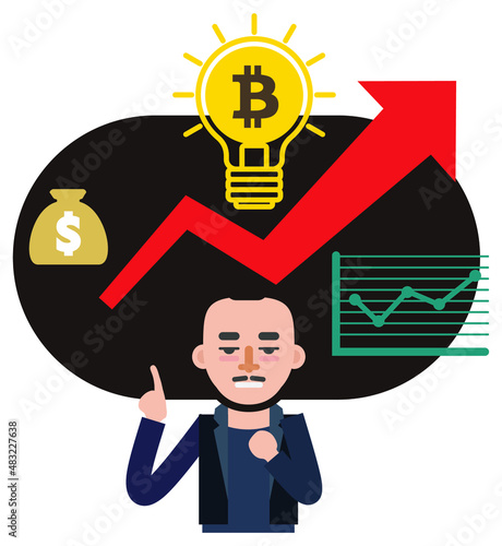 Business related illustrations for various graphic design and advertising applications