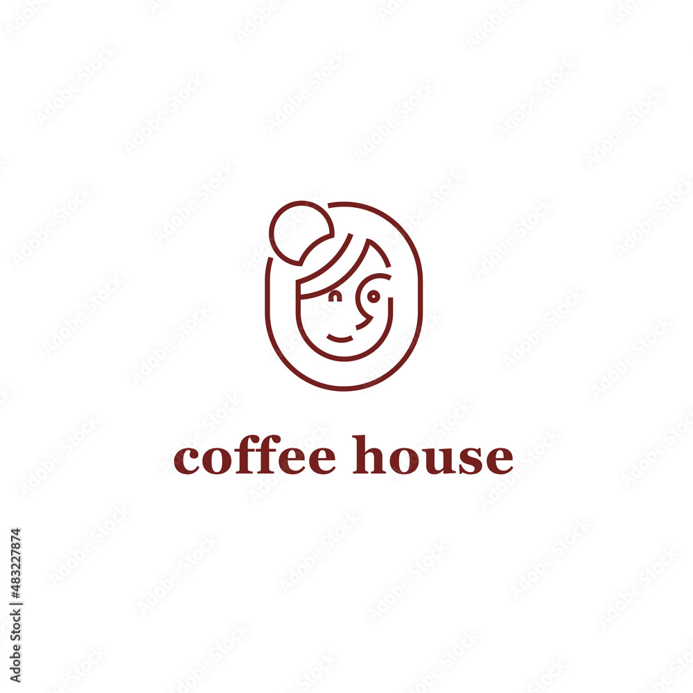 Coffee house shop vector logo design Coffee house shop vector logo design