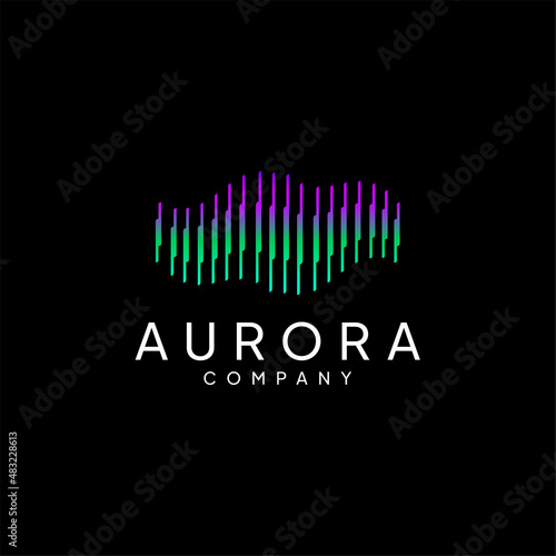 Aurora Logo Icon Design Vector Illustration