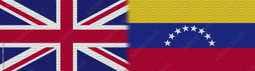 Venezuela and United Kingdom British Britain Fabric Texture Flag – 3D Illustration Venezuela and United Kingdom British Britain Fabric Texture Flag – 3D Illustration