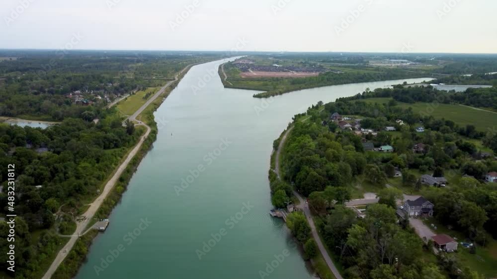 aerial view of the canal aerial view of the canal