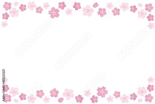 桜の素材 フレーム枠02