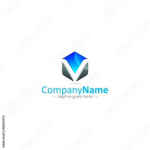 V Hexagon Logo Simple Design Free Download V Hexagon Logo Simple Design - GFXLoad