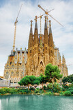 Awesome view of the Basilica de la Sagrada Familia, Barcelona