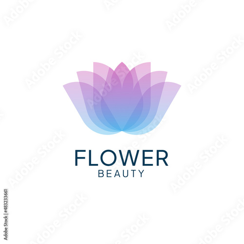 Beauty flower logo vector illustration